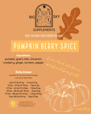 Pumpkin Berry Spice Dog Herb healthy natural vitamin supplement